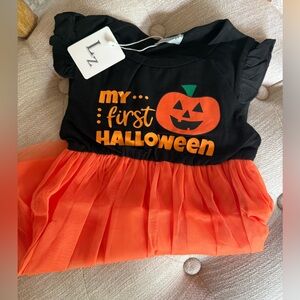 My First Halloween Pumpkin Outfits - Black and Orange